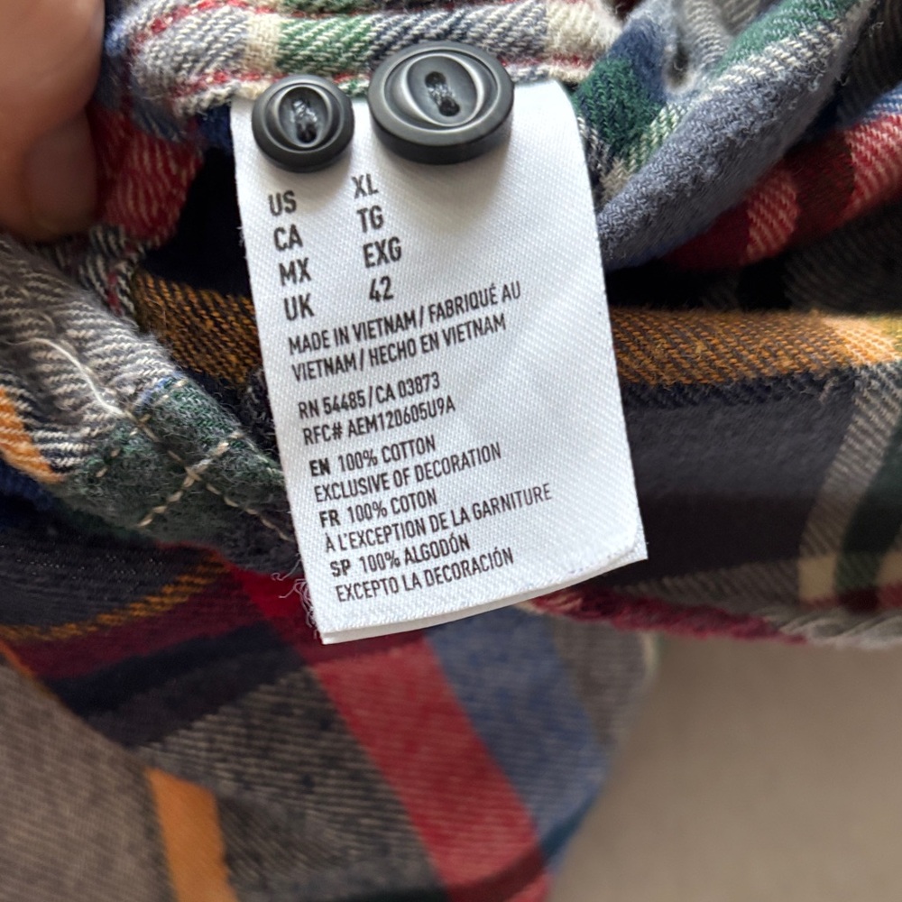 American Eagle 🦅 Plaid Men's Shirt - Picture 6 of 7